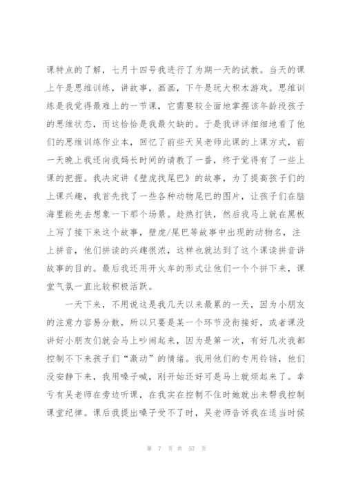 幼儿园顶岗实习总结14篇.docx