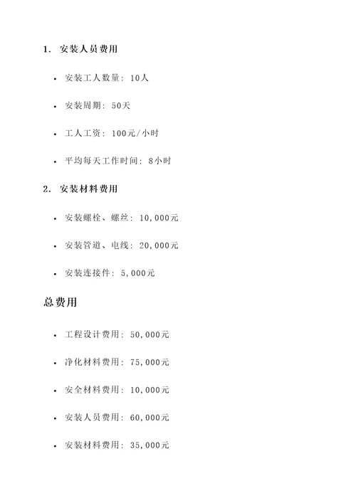 青岛万级净化工程报价单