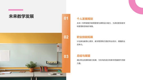 橙色3D风教育培训行业讲师年终总结报告PPT模板