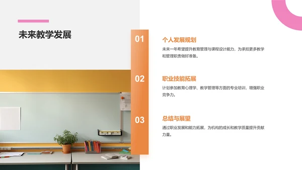 橙色3D风教育培训行业讲师年终总结报告PPT模板