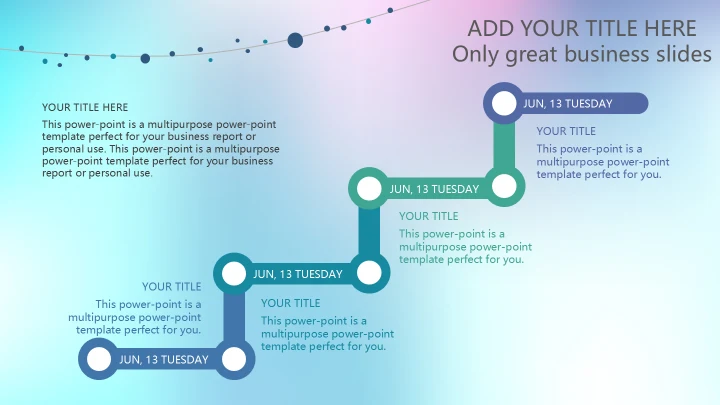 幻彩渐变英文商业计划书模板