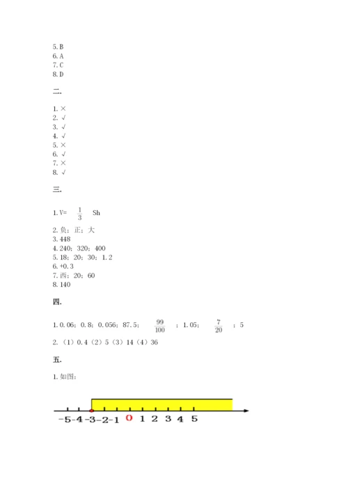 河南省平顶山市六年级下册数学期末测试卷（b卷）.docx