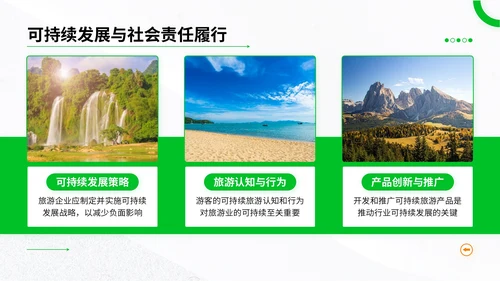 绿色简约风暑期旅游全攻略：玩转夏日精彩时光PPT模板