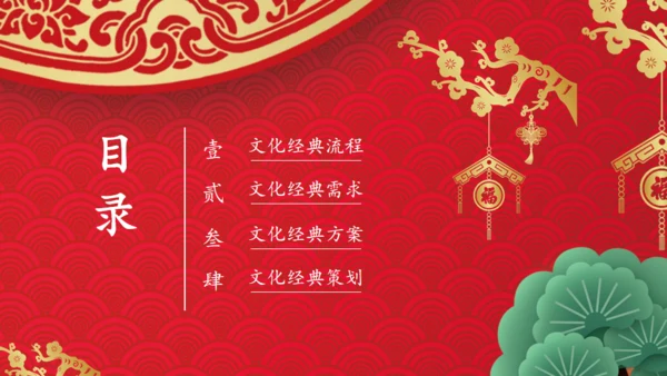 富贵喜庆经典红金色中国风通用PPT