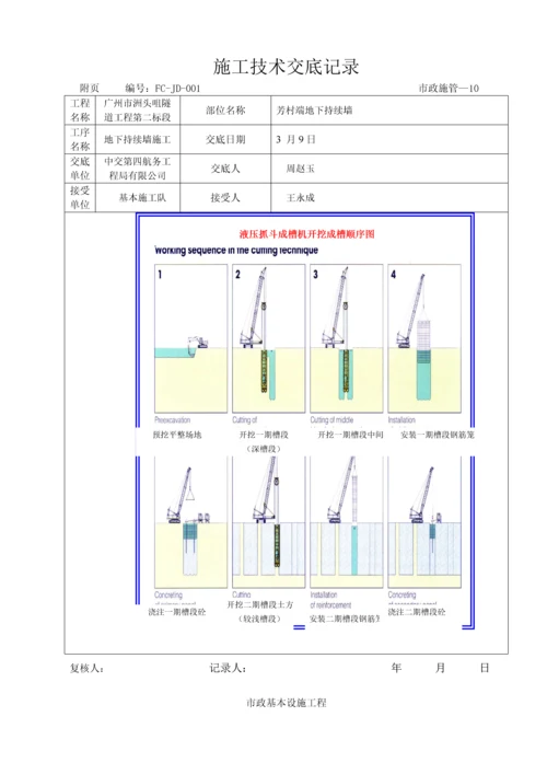 地下连续墙重点技术交底.docx