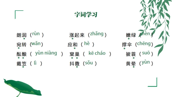 初中语文《雨的四季》公开课教学课件通用PPT模板