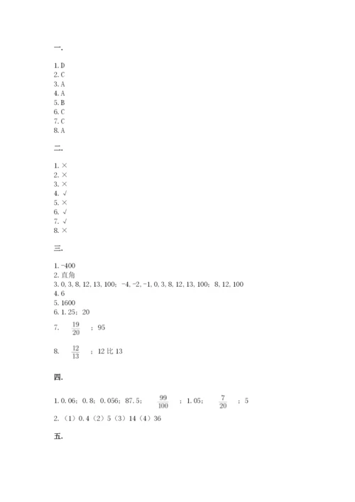 人教版六年级数学小升初试卷【精练】.docx
