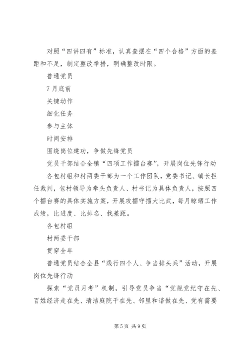 全镇“两学一做”学习教育工作任务清单.docx