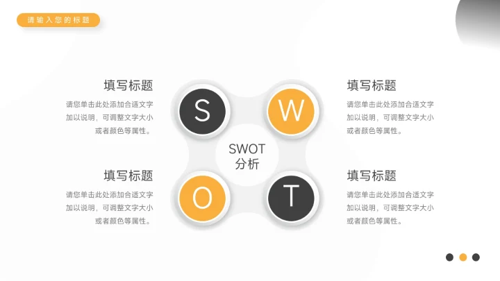 黄色插画简洁未来展望PPT模板