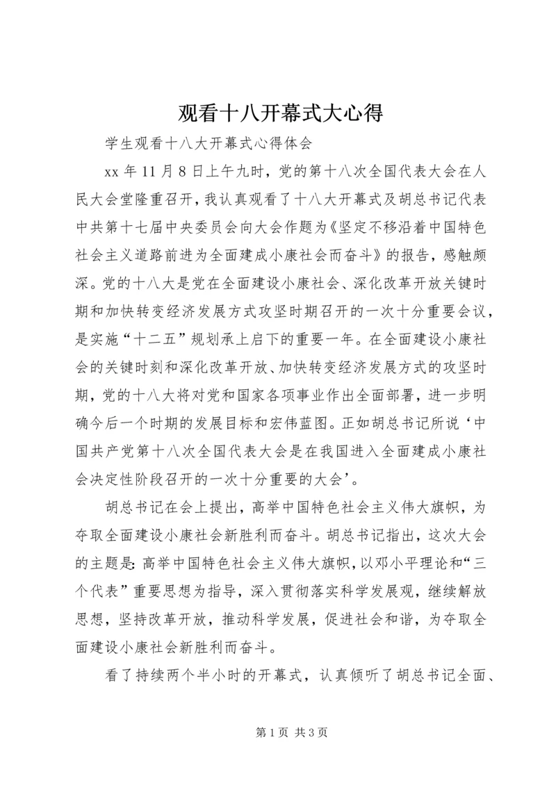 观看十八开幕式大心得 (5).docx