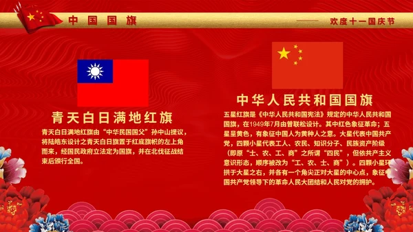 中国红盛典喜迎国庆通用PPT模板