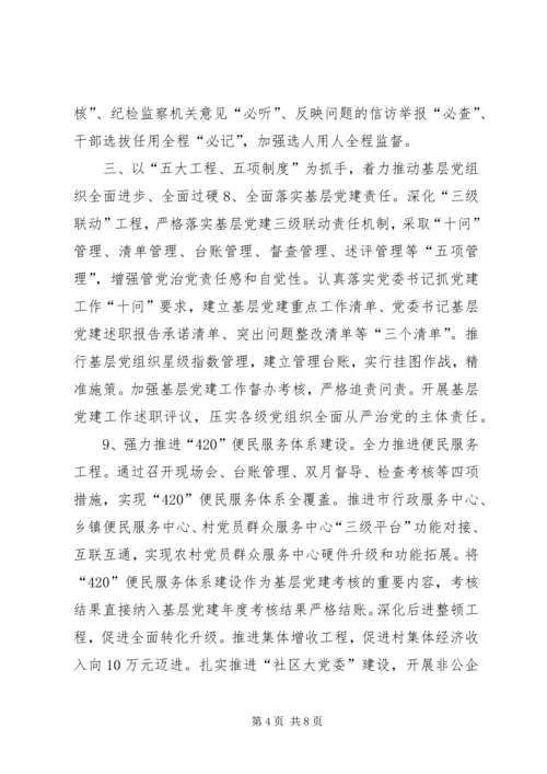 市委组织部XX年党建工作要点.docx