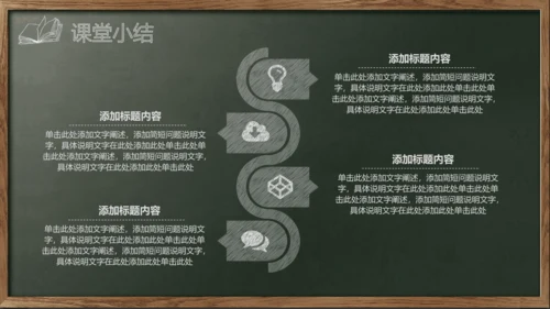 开始上课教师粉笔说课教学黑板PPT模板