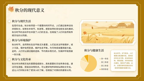 棕色中国风秋分节气介绍主题班会PPT模板