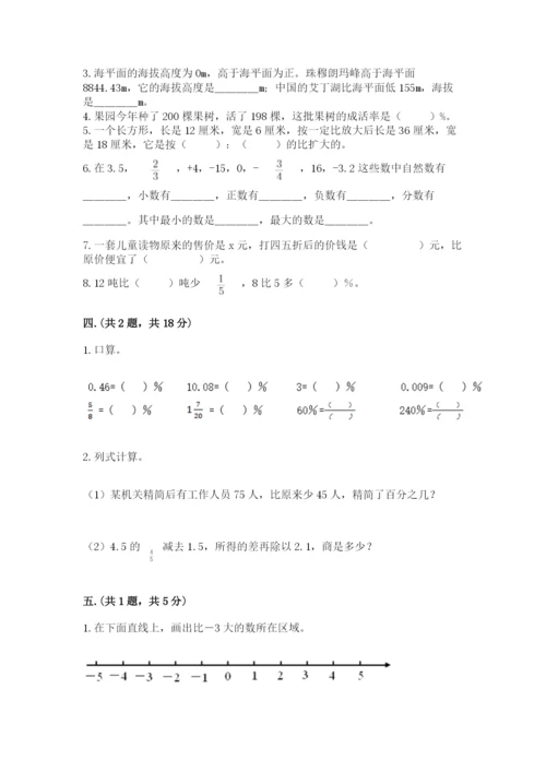 北师大版数学小升初模拟试卷及完整答案（名师系列）.docx