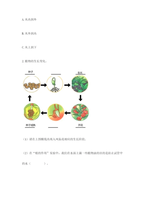 科学四年级下册第一单元《植物的生长变化》测试卷（夺冠）.docx