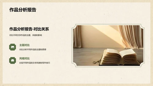 绿色复古国风文学培训课件PPT模板