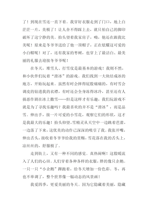 美丽的冬天作文.docx