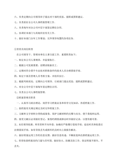 优质建筑公司一般部门设置与岗位基本职责.docx