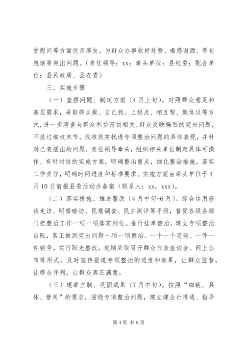 群众路线教育实践活动专项整治方案.docx