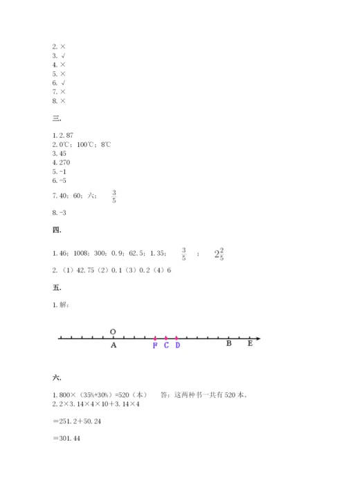 苏教版六年级数学小升初试卷精品（易错题）.docx