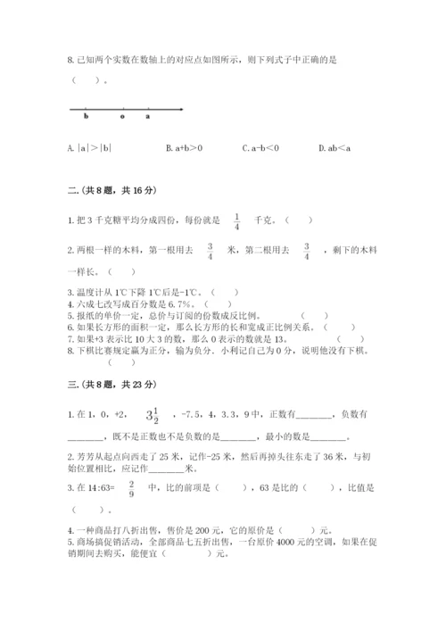 苏教版小升初数学模拟试卷附参考答案（轻巧夺冠）.docx