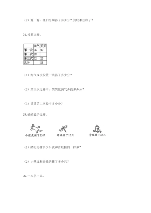 小学二年级数学应用题50道精编.docx