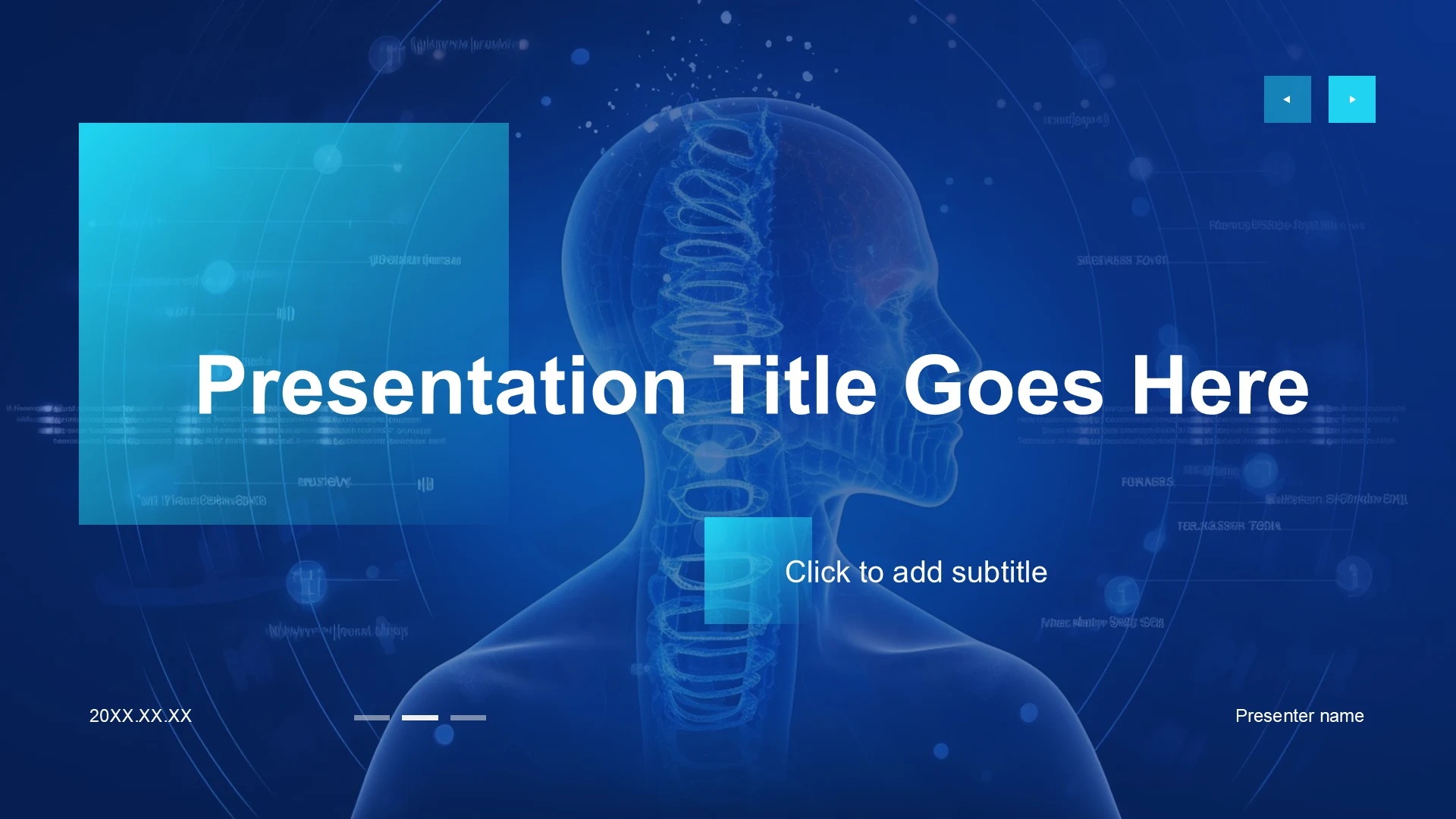 蓝色科技风IT互联人工智能应用介绍PPT主题