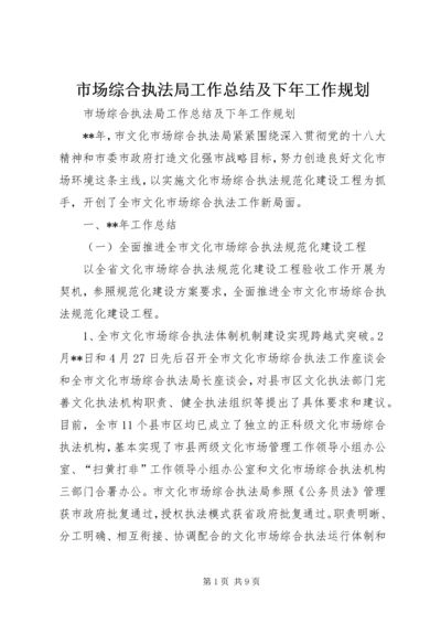 市场综合执法局工作总结及下年工作规划.docx