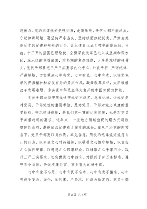 讲政治重规矩体会 (4).docx