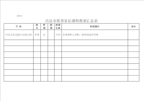 家长课程优秀教学案例