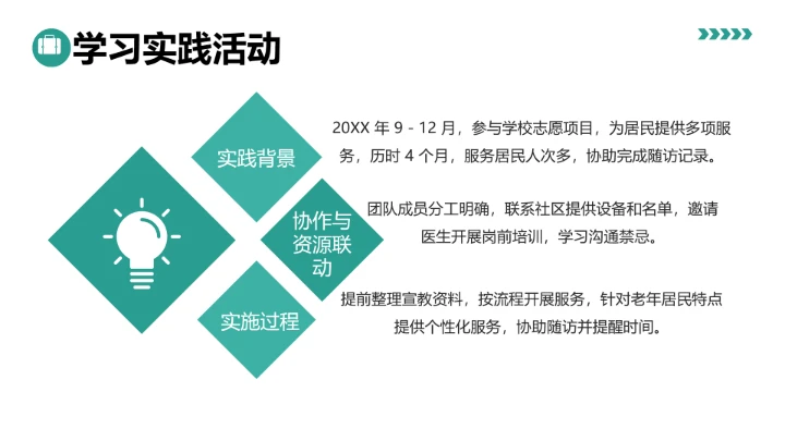 绿色商务风临床医学专业大学生求职综合能力展示职业生涯规划通用PPT模版
