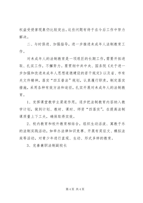 司法局关于加强未成年人普法教育工作汇报 (7).docx