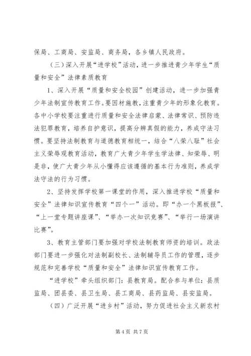 质监局四进活动实施方案.docx
