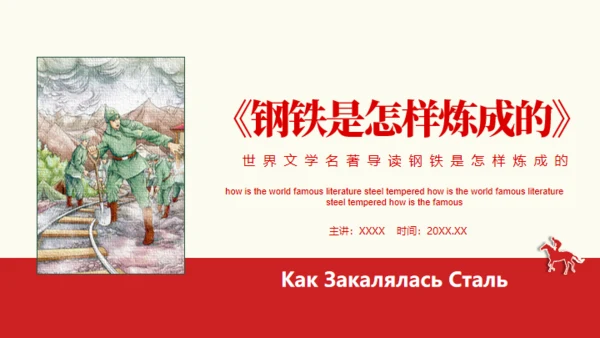 名著导读《钢铁是怎么炼成的》读书分享通用PPT
