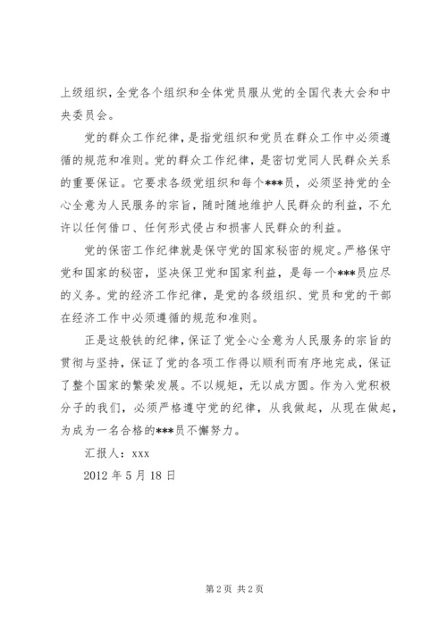 党员思想汇报：无规矩不成方圆.docx