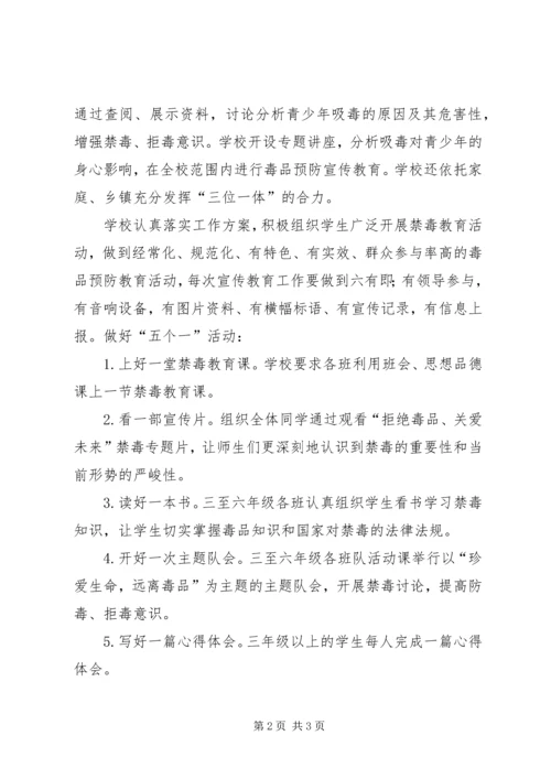 深水港乡中心小学禁毒教育工作计划_1.docx