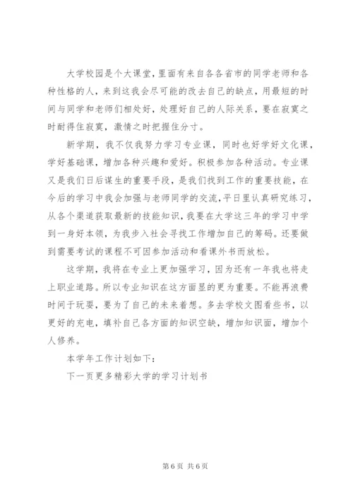 大学的学习计划书格式.docx