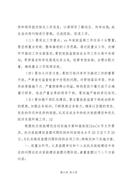 政务中心行政效能监察工作计划.docx