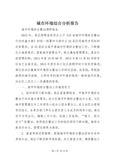 城市环境综合分析报告 (2).docx