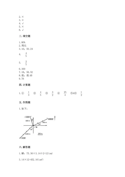 人教版六年级上册数学期末测试卷精品【精选题】.docx