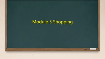 Module 5 Shopping Module5 本模块综合与测试
