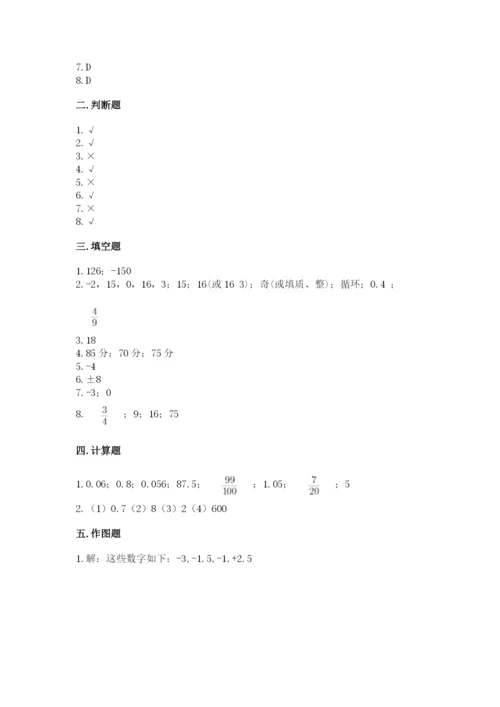 沪教版小学六年级下册数学期末综合素养测试卷（考点梳理）.docx