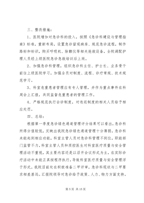 第三季度急诊绿色通道管理督导检查总结.docx