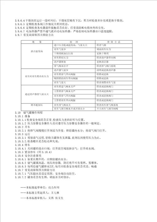 04JD08空压机系统操作规程