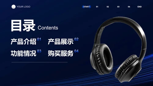 高级科技感背景实物产品画册PPT模板