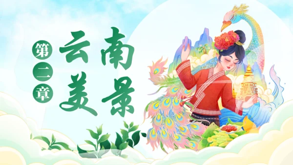 七彩云南文旅宣传通用PPT模板
