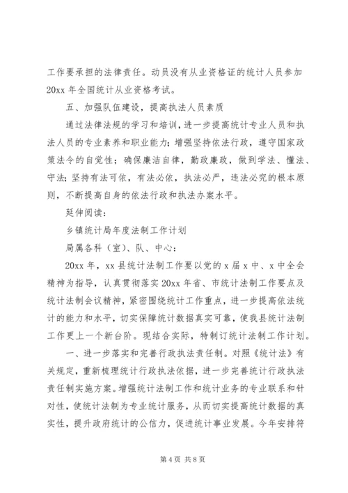 统计局年度法制工作计划及打算.docx