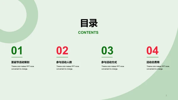 绿色创意炫酷圣诞节节日庆典PPT