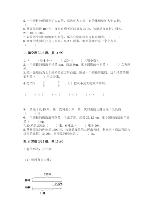 北京版六年级下册数学期中测试卷精品（满分必刷）.docx